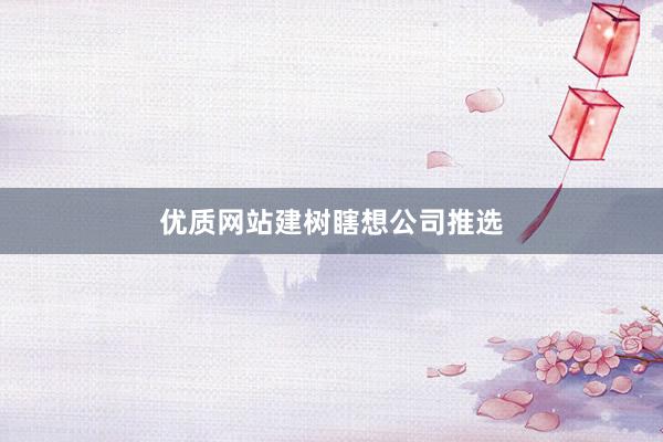优质网站建树瞎想公司推选
